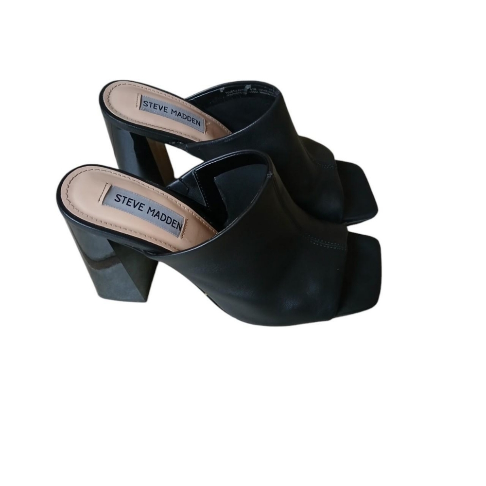 Steve Madden Black Women's Heeled Mules